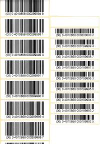 Die Herstellung von Barcode-Etiketten und fortlaufende Mummerierung erfolgt im Lohndruck